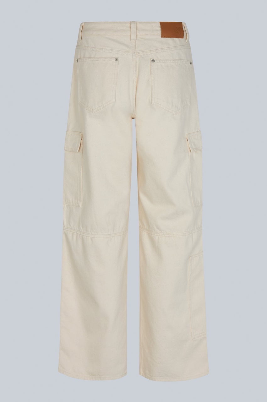 【WONDER WONDER】Wooden Washing Cargo Front Silt Denim L SK Alltin vintage yellow washing pocket cargo fringe denim long